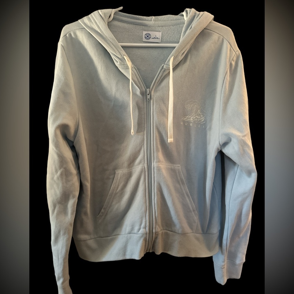 Hurley Light Blue Zip-Up Hoodie